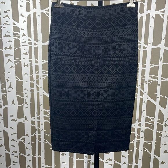 Velvet Burnout Pencil Skirt size M - Picture 2 of 5